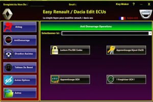 Easy Renault v6.1.4 , Diagnostic Automobile Simplifié pour Renault et Dacia, OBDLink SX & XE, ELS27, Dacia Duster Docker Logan, EEPROM, UCH, TDB