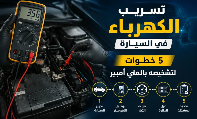 تسريب الكهرباء في السيارة 5 خطوات لتشخيصه بالملي أمبير